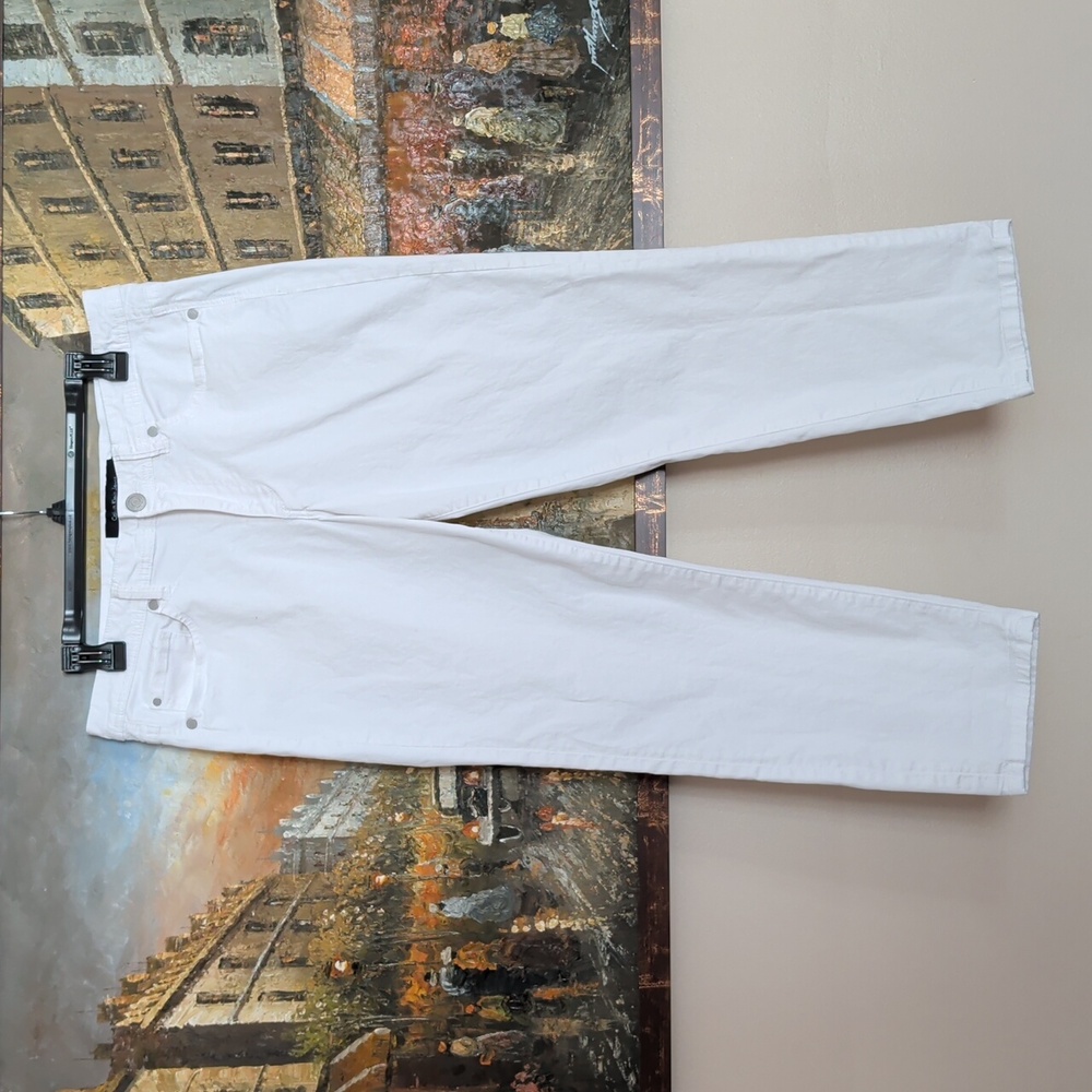 Calvin Klein White Ankle-Length Cropped Jeans